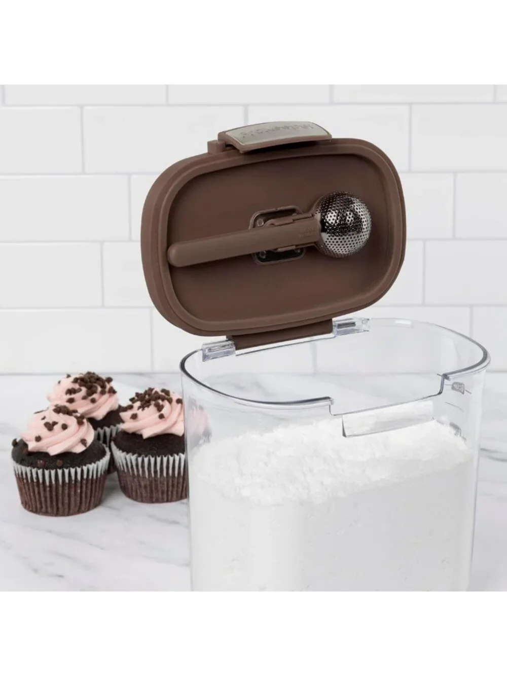 Airtight Food Storage Container Set - Clear Plastic Canisters for Flour & Sugar